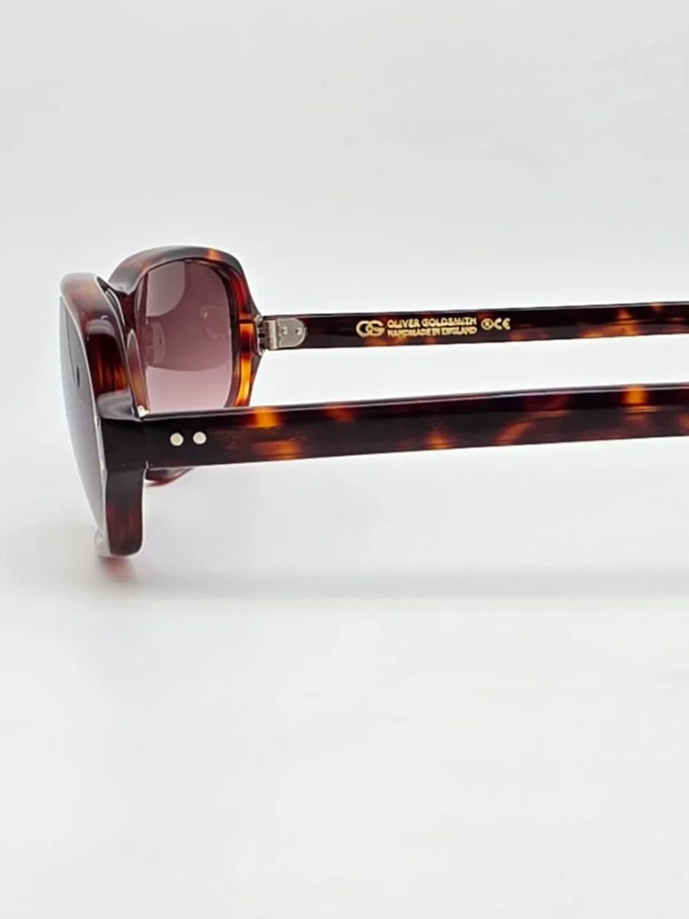 Oliver Goldsmith Albert Dark Tortoise Frame Brown Gradient Lens Sunglasses 57mm